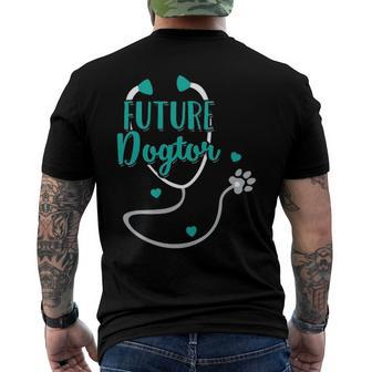 Future Dogtor Cute Veterinarian In Training Vet Tech Men's Back Print T-shirt | Mazezy AU