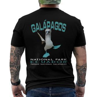 Galapagos National Park Ecuador Blue Footed Boobies Keepsake Men's Back Print T-shirt | Mazezy