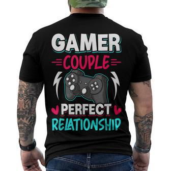 Gamer Couple Perfect Relationship Video Gamer Gaming Men's T-shirt Back Print - Seseable