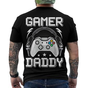 Gamer Daddy Video Gamer Gaming Men's T-shirt Back Print - Seseable
