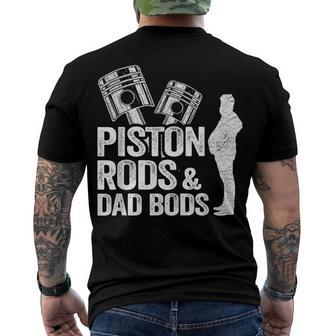 Garage Race Car Parts Mechanic Piston Rods And Dad Bods V2 Men's T-shirt Back Print - Seseable