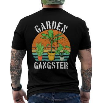 Garden Gangster For Gardener Gardening Vintage Men's Back Print T-shirt | Mazezy