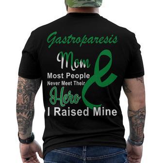 Gastroparesis Warrior Skull Women Vintage Green Ribbon Gastroparesis Gastroparesis Awareness V2 Men's Crewneck Short Sleeve Back Print T-shirt | Favorety DE