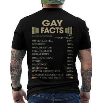 Gay Name Gay Facts Men's T-Shirt Back Print - Seseable