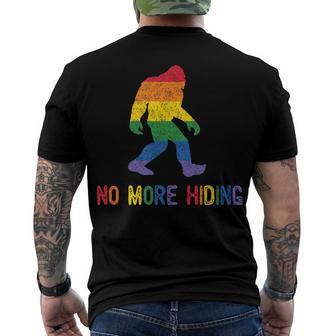 Gay Pride Support - Sasquatch No More Hiding - Lgbtq Ally Men's Back Print T-shirt | Mazezy
