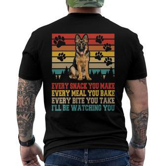 German Shepherd Dog Activities Matching Dog Lover Men's Back Print T-shirt | Mazezy
