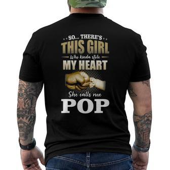 Mens This Girl Who Kinda Stole My Heart She Calls Me Pop Men's Back Print T-shirt | Mazezy