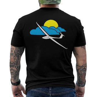 Glider Pilot Clothing Sailplane Gliding Soaring Thermals Men's Back Print T-shirt | Mazezy