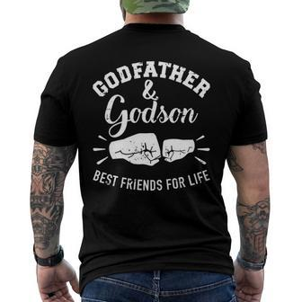 Godfather And Godson Friends For Life Men's Back Print T-shirt | Mazezy