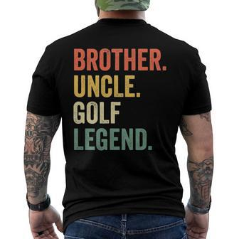 Mens Golfer Brother Uncle Golf Legend Vintage Retro Golfing Men's Back Print T-shirt | Mazezy
