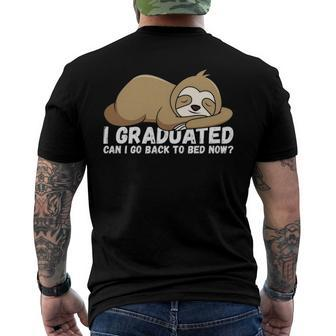 I Graduated Can I Go Back To Bed Now - Senior Grad Men's Back Print T-shirt | Mazezy