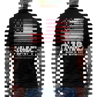 Grampa The Man Myth Legend Fathers Day 4Th Of July Grandpa Men's T-shirt Back Print | Seseable CA