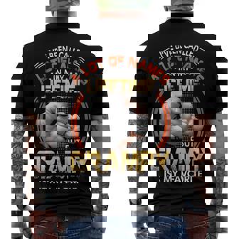 Grampy Grandpa A Lot Of Name But Grampy Is My Favorite Men's T-Shirt Back Print - Seseable