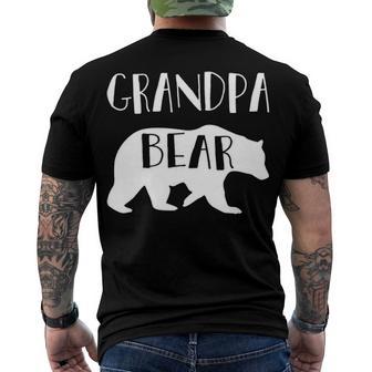 Grandpa Grandpa Bear Men's T-Shirt Back Print - Seseable