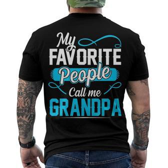 Grandpa My Favorite People Call Me Grandpa V2 Men's T-Shirt Back Print - Seseable