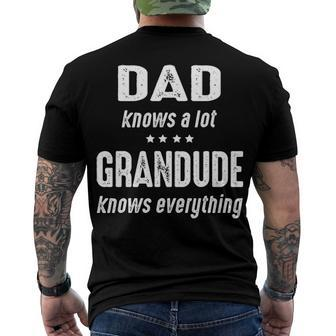 Grandude Grandpa Grandude Knows Everything Men's T-Shirt Back Print - Seseable