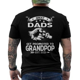 Great Dads Get Promoted To Grandpop Est 2021 Ver2 Men's Back Print T-shirt | Mazezy
