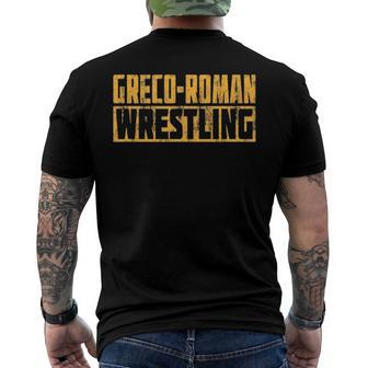 Greco Roman Wrestling Training Wrestler Outfit Men's Back Print T-shirt | Mazezy CA