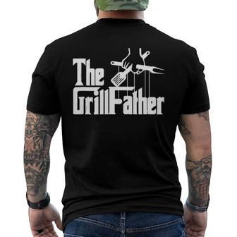 The Grillfather Barbecue Grilling Bbq The Grillfather Men's Back Print T-shirt | Mazezy