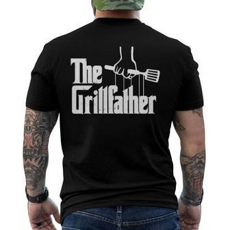 The Grillfather Dad Chef Grilling Grill Master Bbq Men's Back Print T-shirt | Mazezy