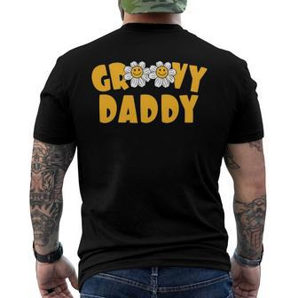 Groovy Daddy Retro Matching Family Fathers Day 2022 Costume Men's Back Print T-shirt | Mazezy