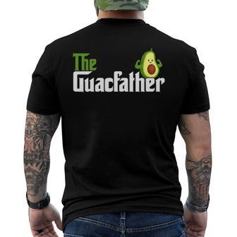 The Guacfather Happy Fathers Day Avocado Lover Vegan Men's Back Print T-shirt | Mazezy