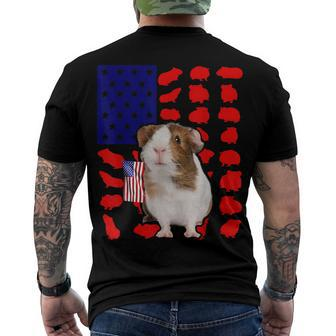 Guinea Pig American Flag 4Th Of July Lover Usa Patriotic Men's T-shirt Back Print - Seseable