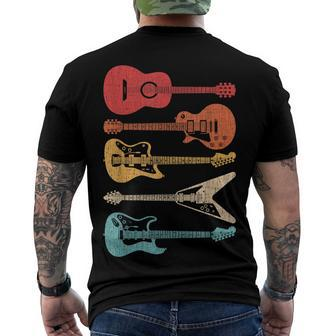 Guitar Lover Retro Style For Guitarist Men's Back Print T-shirt | Mazezy