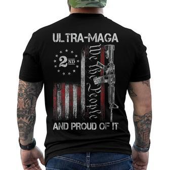 Gun Usa Flag Patriots Ultra Maga And Proud Of It Men's T-shirt Back Print - Seseable