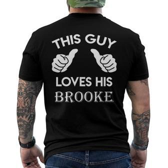 This Guy Loves His Brooke Valentine Anniversary 24T Men's Back Print T-shirt | Mazezy