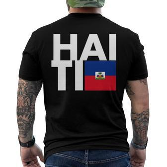 Haiti Flag Haiti Nationalist Haitian Men's Back Print T-shirt | Mazezy