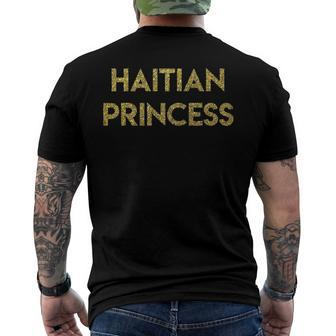 Haitian Pride Gold - Haitian Princess Men's Back Print T-shirt | Mazezy