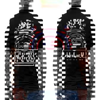 Happy 4Th Of July American Flag Rainbow Usa Patriotic Men's T-shirt Back Print - Seseable