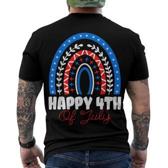 Happy 4Th Of July Celebration 4Th Of July Rainbow Men's T-shirt Back Print - Seseable