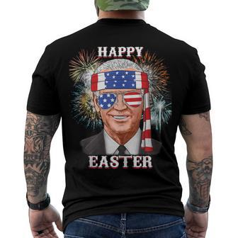 Happy Easter Confused Joe Biden 4Th Of July Men's T-shirt Back Print - Seseable