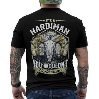 Hardiman Name Shirt Hardiman Family Name V4 Men's Crewneck Short Sleeve Back Print T-shirt - Monsterry