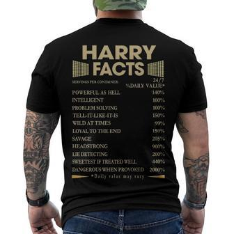 Harry Name Harry Facts Men's T-Shirt Back Print - Seseable