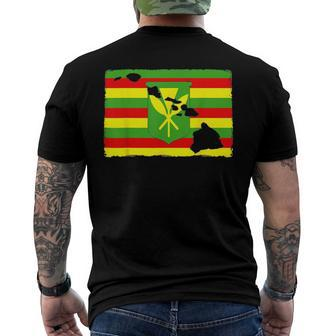 Hawaii Kanaka Maoli Flag Proud To Be Hawaiian Men's Back Print T-shirt | Mazezy
