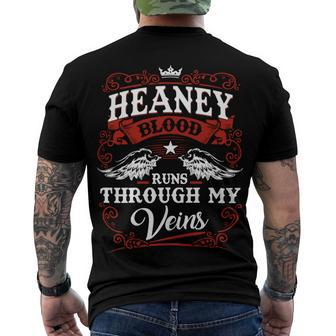 Heaney Name Shirt Heaney Family Name Men's Crewneck Short Sleeve Back Print T-shirt - Monsterry CA