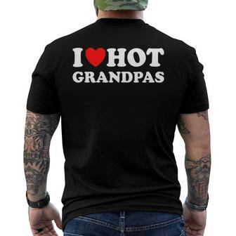 I Heart Hot Grandpas I Love Hot Grandpas Men's Back Print T-shirt | Mazezy CA