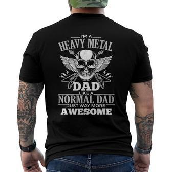 Heavy Metal Dad Rock Music Men's Back Print T-shirt | Mazezy