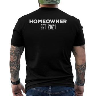 Homeowner Est 2021 Real Estate Agents Selling Home Men's Back Print T-shirt | Mazezy