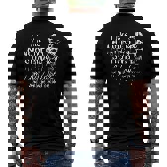 Horror True Crime Skull Cute Antisocial Goth Aesthetic Men's Back Print T-shirt | Mazezy