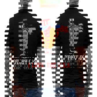 Hot Diggity Dog I Love The Usa - Happy 4Th Of July Hotdog Men's T-shirt Back Print - Seseable