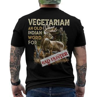 Hunting Vegetarian Old Indian Word Men's Crewneck Short Sleeve Back Print T-shirt - Monsterry AU
