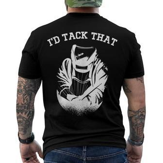 Id Tack That Cool Vintage Welder Men's T-shirt Back Print - Seseable