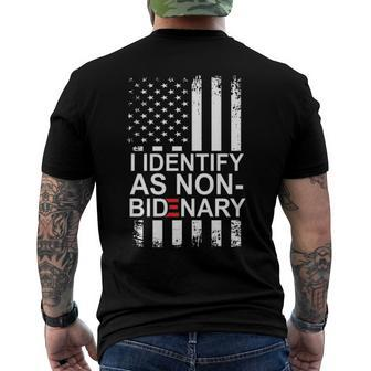 I Identify As Non-Bidenary Anti Joe Biden Men's Back Print T-shirt | Mazezy