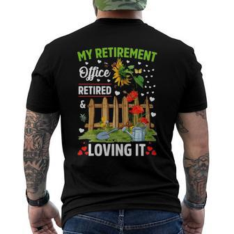 Ill Be In My Garden Office Retirement Gardening Men's Back Print T-shirt | Mazezy