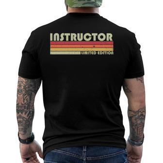 Instructor Job Title Professional Worker Idea Men's Back Print T-shirt | Mazezy