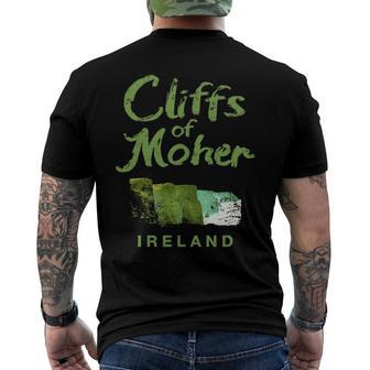 Ireland Cliffs Of Moher Vintage Irish Men's Back Print T-shirt | Mazezy